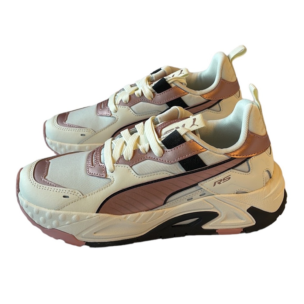 NIB PUMA RS-T White Black & Rose Gold Metallic Sneakers - Various Sizes - Picture 8 of 11